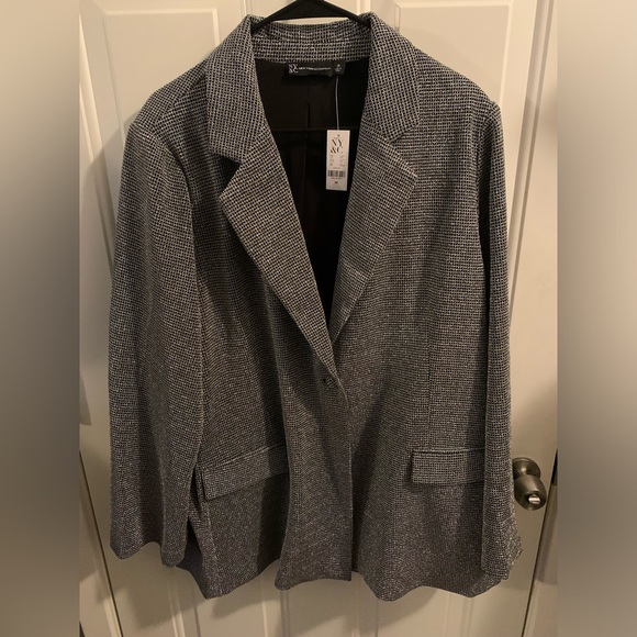 NWT Silver/ Black Sparkle Blazer and Pants Set- Size 3X - Picture 2 of 10